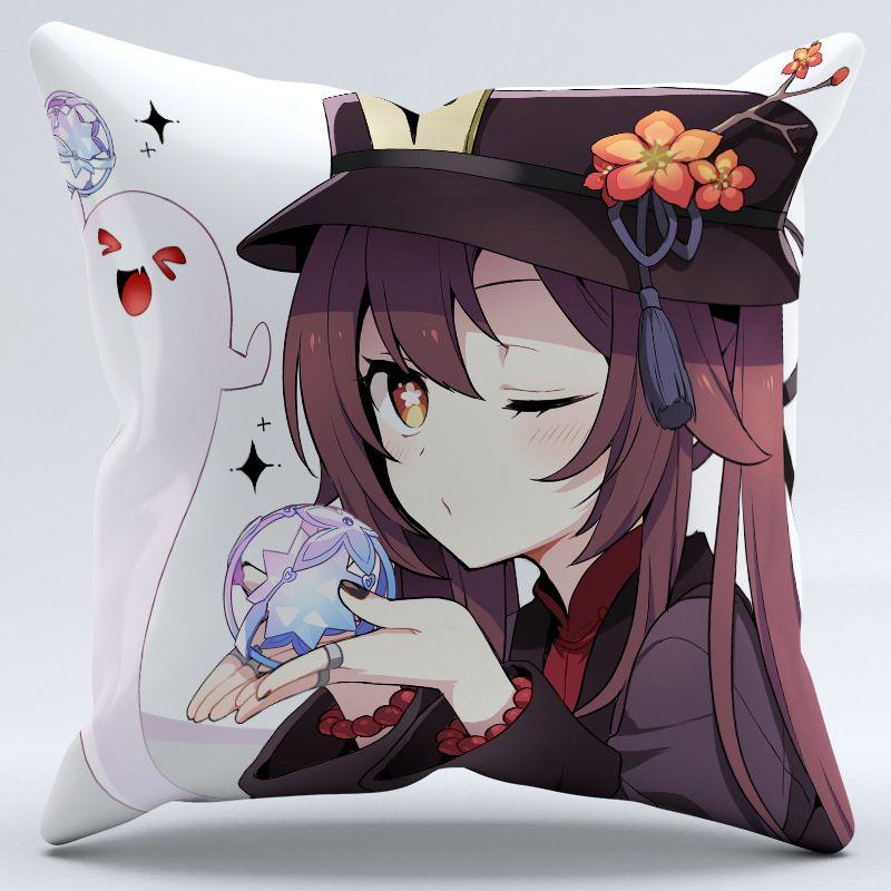 Genshin Impact Hu Tao Pillow Case Home Decorative Magical Anime Cushion Game
