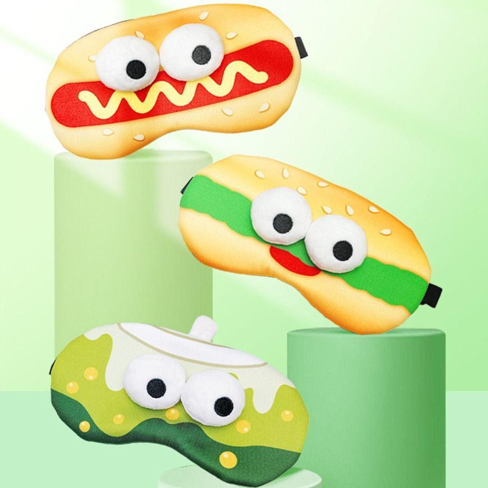 

Cartoon Hamburg Eye Mask Food Element Shading Sleeping Mask Blackout Eye Mask Sleep Accessories