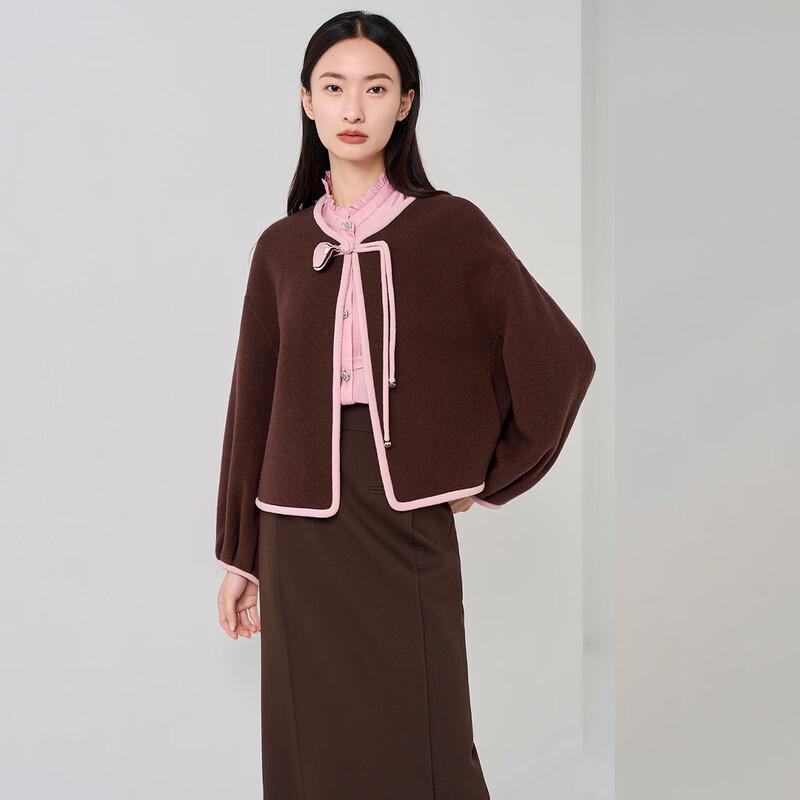 Iveni 2025 Winter Double-Faced Wool Coat AEOE751
