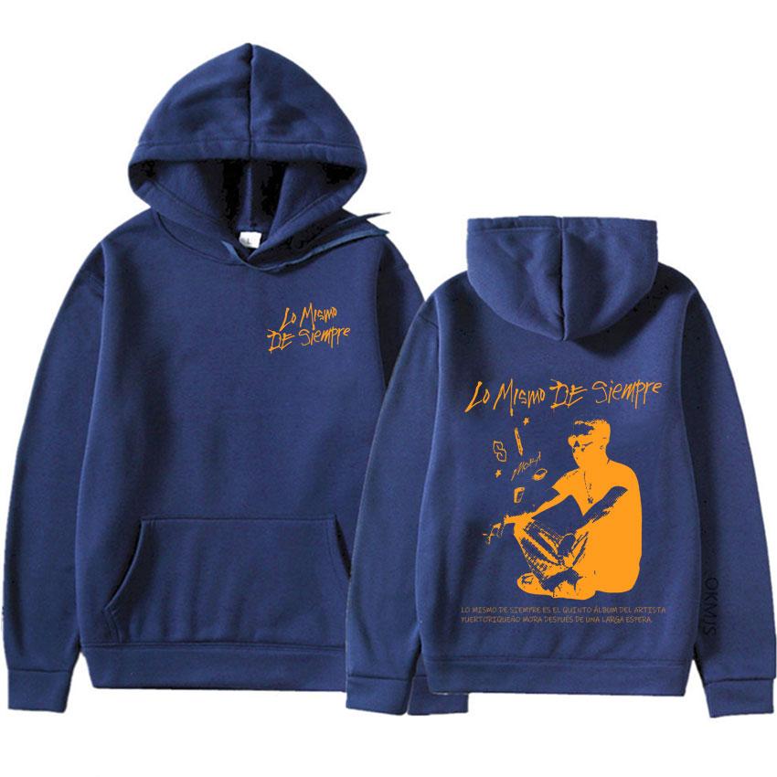 

Рэпер Mora Lo Mismo De Siempre Мерч Толстовки Мужская Женская Одежда Подарок для фанатов Толстовки Харадзюку Повседневные Оверсайз 3XL