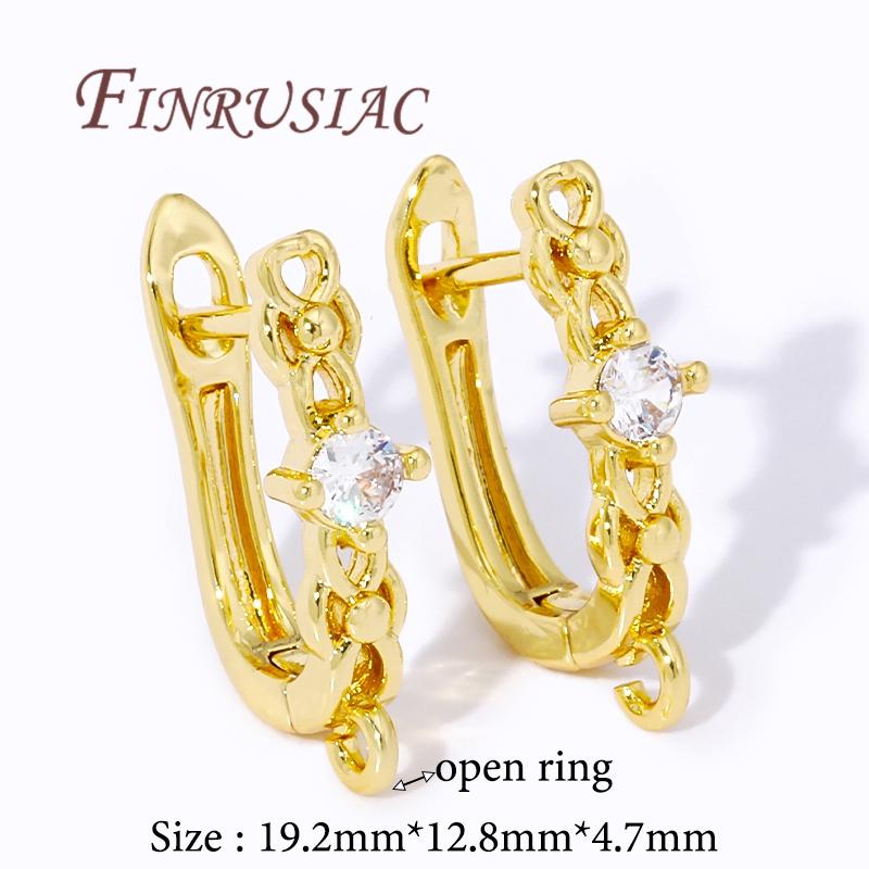 Multi Styles 18K Gold Plated Earwires Fasteners Earring Hooks Clasps Accessories For DIY Women's Anti-Allergy Earrings Making