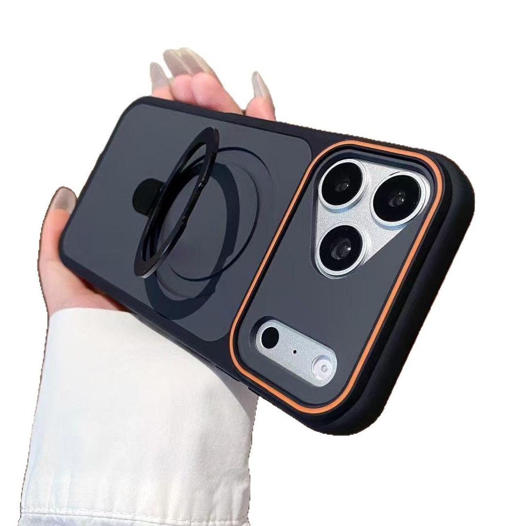 iPhone 17 Pro Max Two-Tone Magnetic Bracket Case: Stylish, Anti-Drop Protective