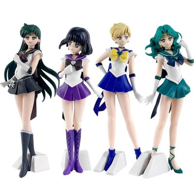 23cm Anime Sailor Moon Meiou Setsuna Figure Kaiou Michiru Tenoh Haruka Tomoe Hotaru Action Figure Toy Gift