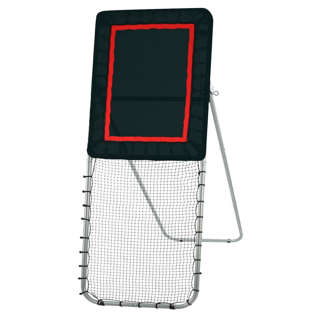 VEVOR Folding Lacrosse Rebounder for Backyard, 3x8 Ft Volleyball Bounce Back Net, Pitchback Throwback Baseball Softball Return Training Screen