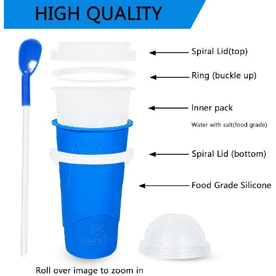 Color Land Slushy Cup, TIK TOK Slushie Maker Cup Frozen Magic Squeeze Cup, Ice Cream Maker Cup, Cool Stuff Trending Tiktok Items Homemade DIY Cool