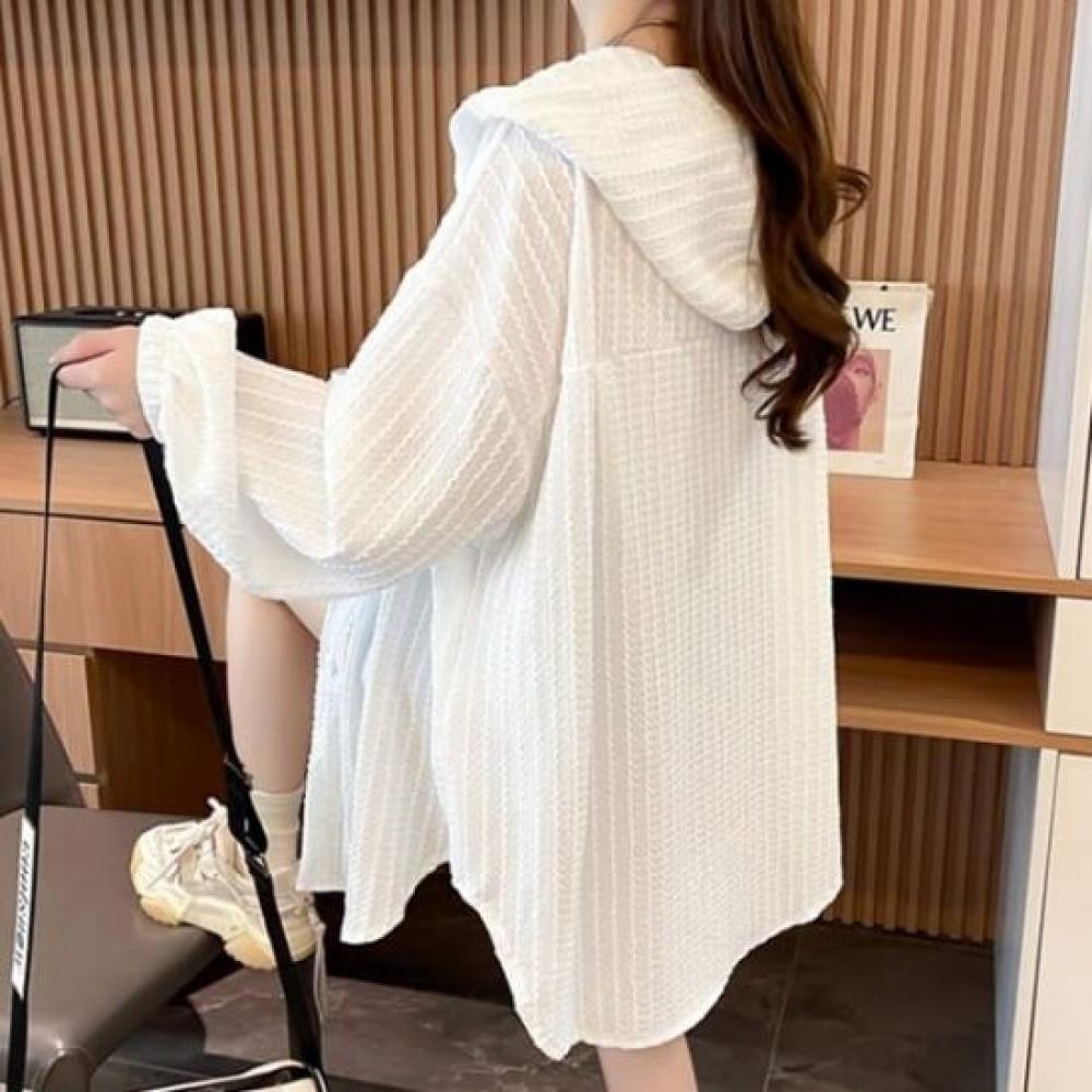 Navava Men Loose Fit Thin Cool Long Sleeve Hoodie Shirt Nb2719