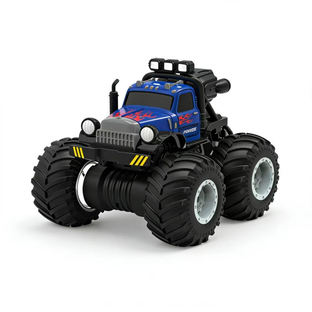 Cross-Country Big Foot RC Off-road Stunt Car with Spray Lights & Gear Shifting - Drop-Resistant Children's Toy