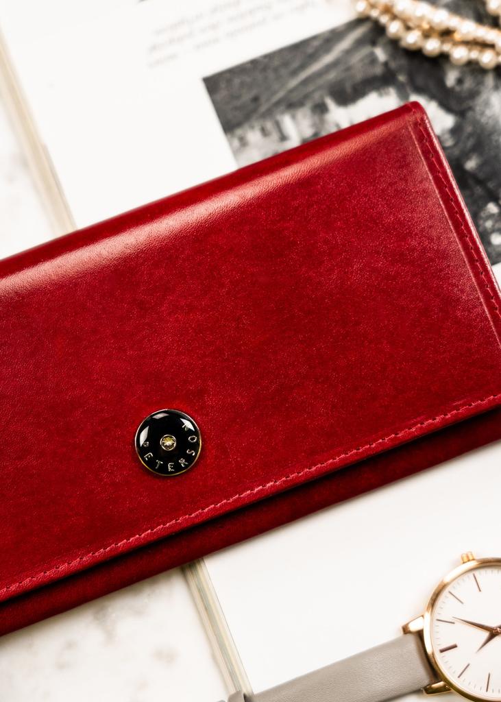Women's leather wallet PTN 1680133-TVT-6561 Red