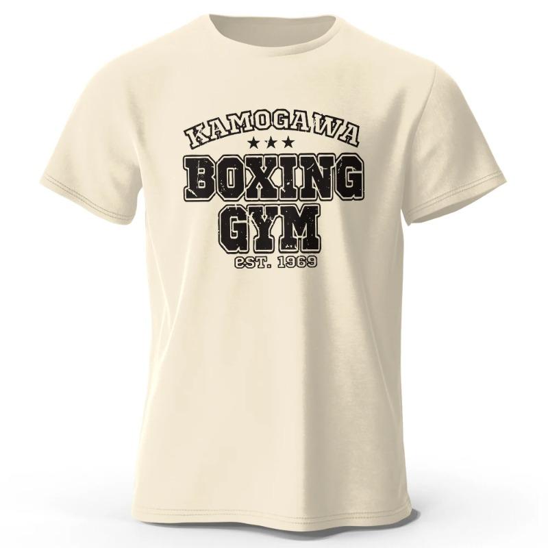 Mens Boxing Gym Tshirt Sport 100 Cotton Vintage Tees Sportswear Hip Hop Breathable Summer Harajuku Durable Stitching Tops