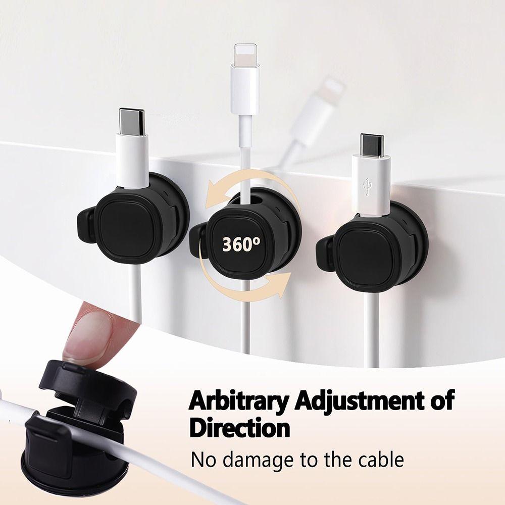 3Pcs Adhesive Cord Holder Magnetic Cable Clips Wire Arrangement Cable Management  Under Desk