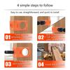 4Pcs Adjustable Door Lock Drilling Kit Featuring Reinforced Plastic Guide for Easy Installation Standard Size