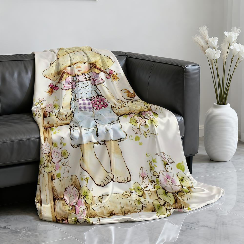 Cartoon S Sar Ah K Kay Blanket For Soft Throw Blanket for Picnic Bed Sofa Home Bedroom Cozy Warm Comfortable