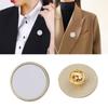 Thermal Transfer Gold Round Metal Brooch Children Day Gift Sublimation Brooch Badge Funny Backpack Accessories
