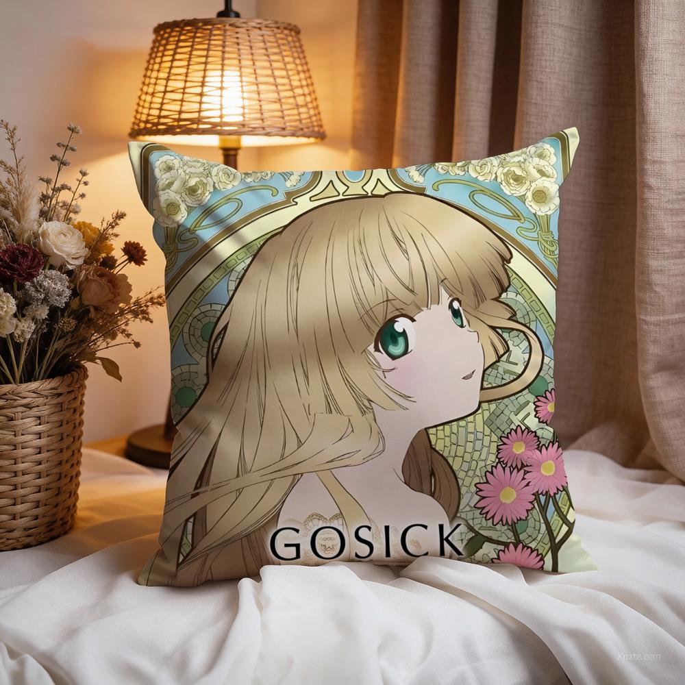 g-GOSICKs Hot Anime Cushion Cover Premium Comfort Reversible Pillow Cove -Two In One Design for Any Room & Car Interior
