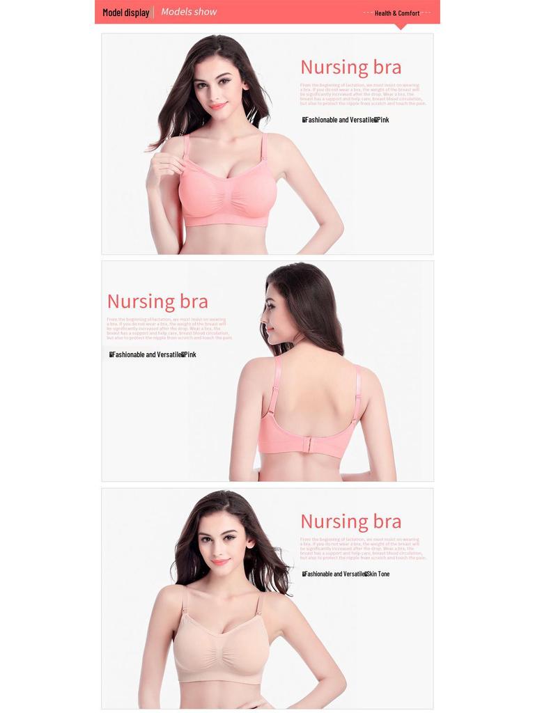 Seamless Front Closure Anti-Sag Nursing Bra for Pregnant and Breastfeeding Moms