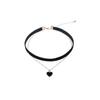 Retro Red Velvet Choker Necklace with Christmas Pendant and Sweet Love Charm