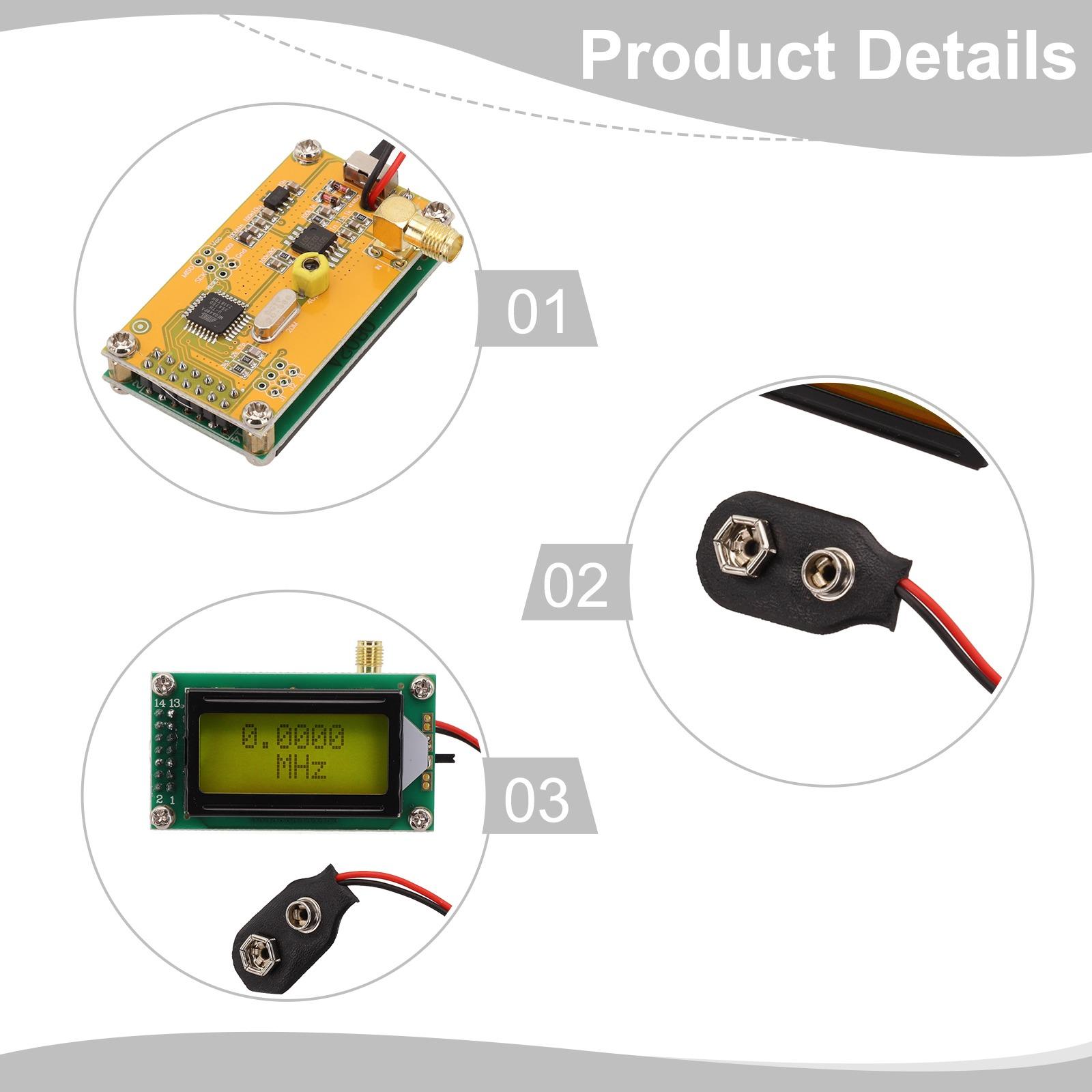 

9V Battery Powered DIY Frequency Counter 1-500 MHz Frequency Counter 0802 LCD Display Adjustable Accuracy Backlight Display China Mainland