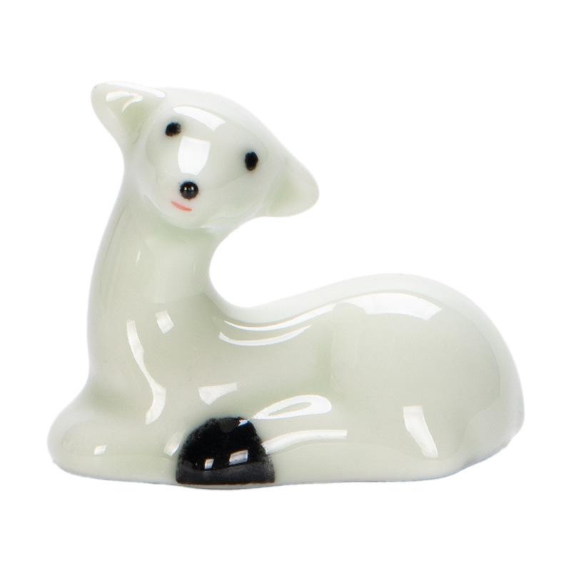 1/2 PCS Sheep Ceramic Chopstick Holder Japanese Style Tableware Underglaze Restaurant Simple Spoon Bracket Utensil for Kitchen