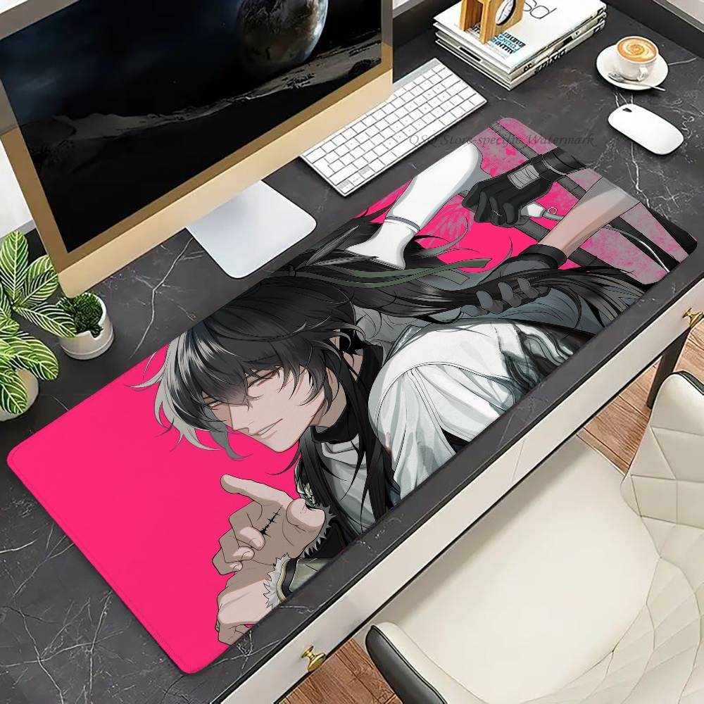 Qiuyuan Anime W-wuthering Waves Tappetino per Mouse Antiscivolo Adatto per Computer da Ufficio Laptop Tappetini da Scrivania per E-sport Tastiera XXL
