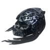 HOT Predator Personality Motorcycle Full Face Helmet Cosplay Male Warrior Motorcycle Accessories Helmet Retro Braid Abs Capacete