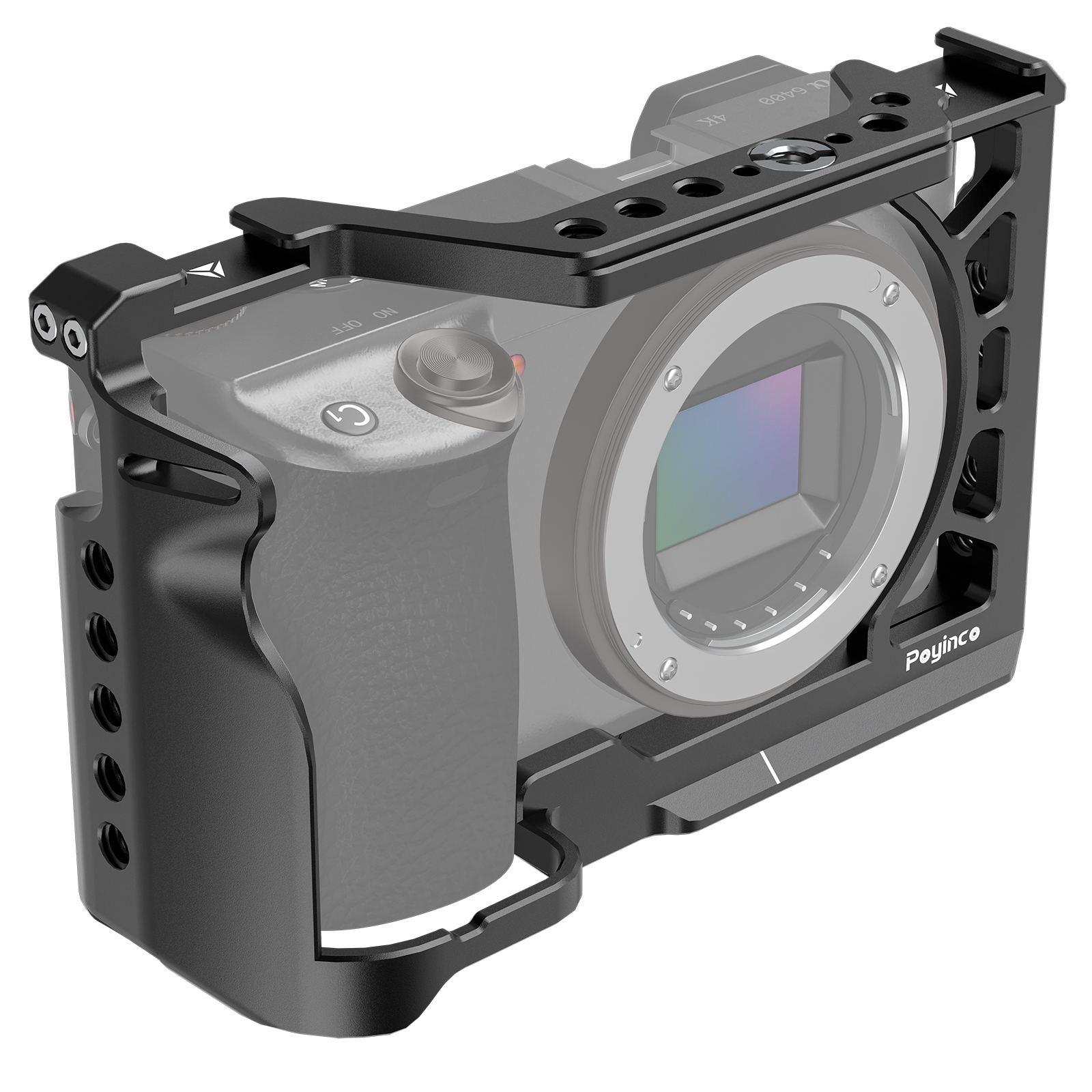 Poyinco Camera Cage Camera Video Cage с креплением «холодный башмак» с резьбой 1/4 дюйма — фото 3