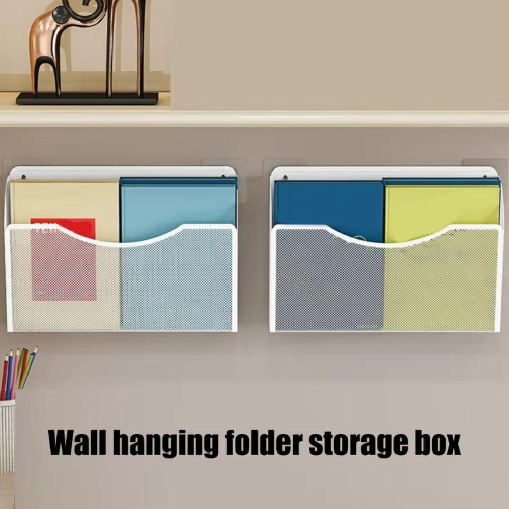 Magnetic Magazine Holder Rack Hanging File Organizer Basket Office