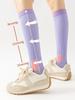 1/6pairs Compression Sport Socks Running Skipping Yoga Socks Trendy Professional Sports Socks Nursing Athletic Soccer Stocking