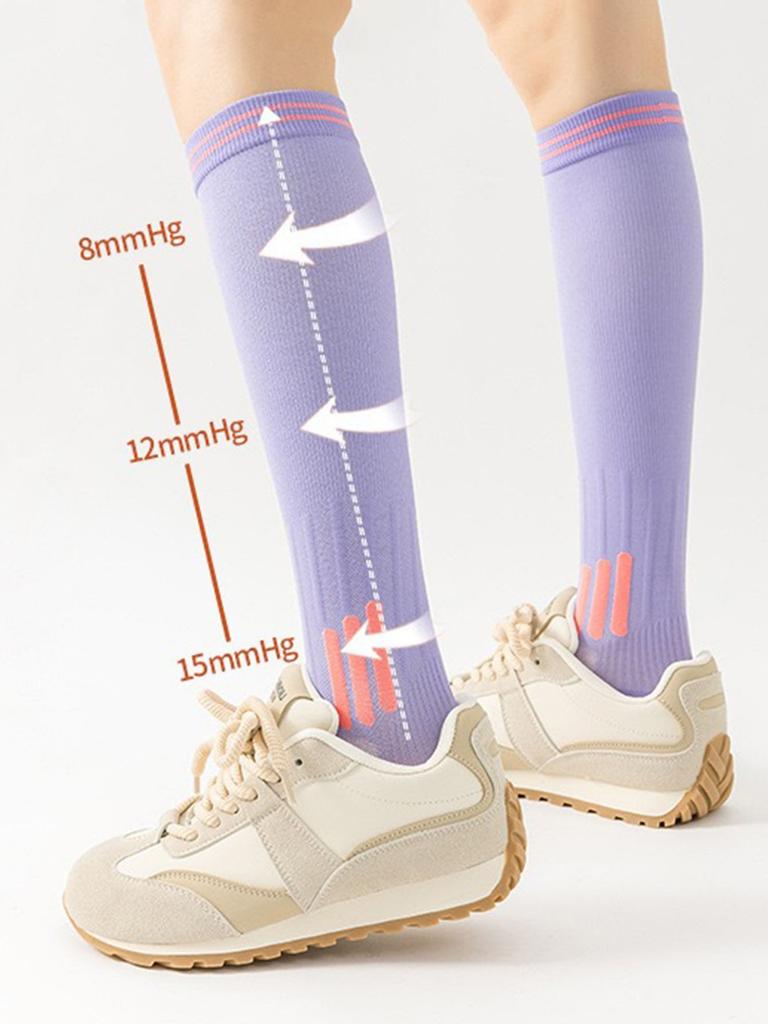 1/6pairs Compression Sport Socks Running Skipping Yoga Socks Trendy Professional Sports Socks Nursing Athletic Soccer Stocking