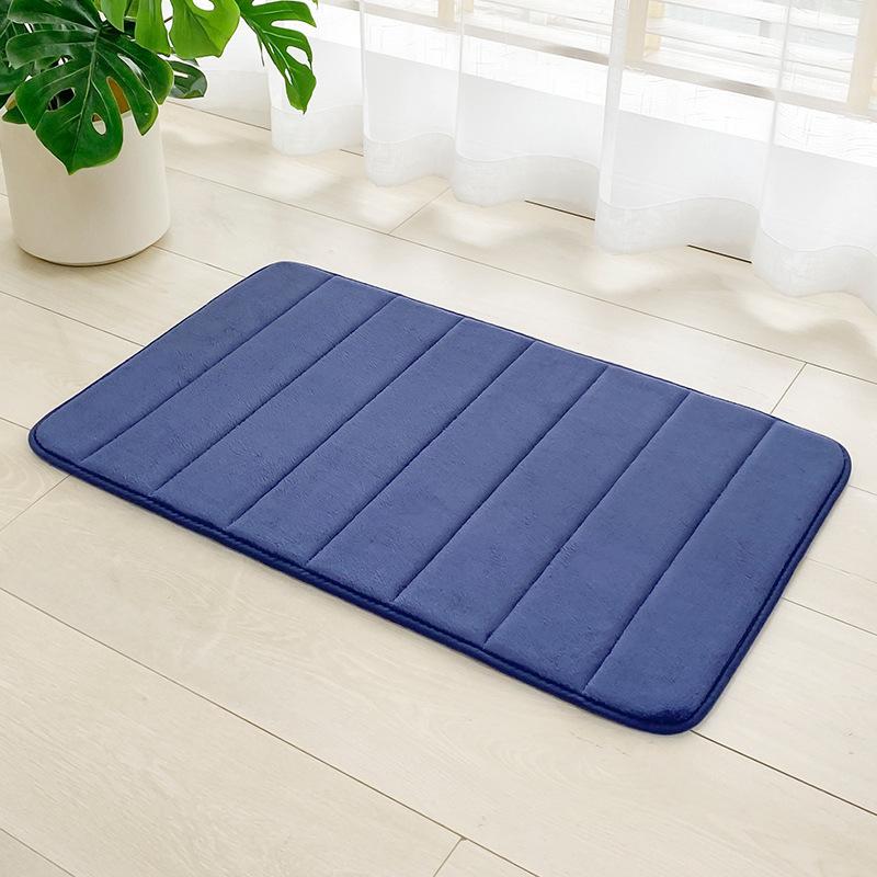 Thickened Bathroom Absorbent Floor Mat, Toilet Toilet Door Non-Slip Mat, Household Coral Fleece Absorbent Quick-Drying Floor Mat