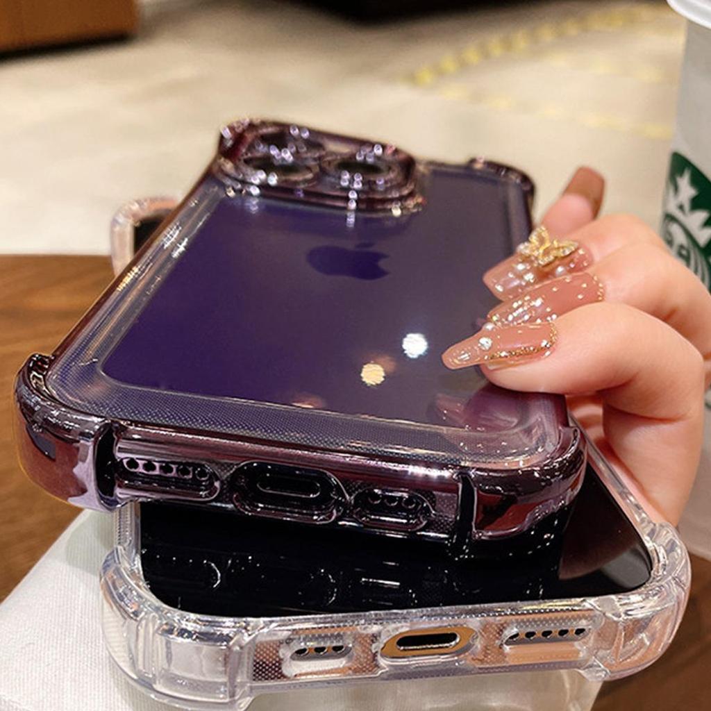 Case for OPPO A5 Pro 4G/5G Electroplated Color Border Clear Phone Casing Cover