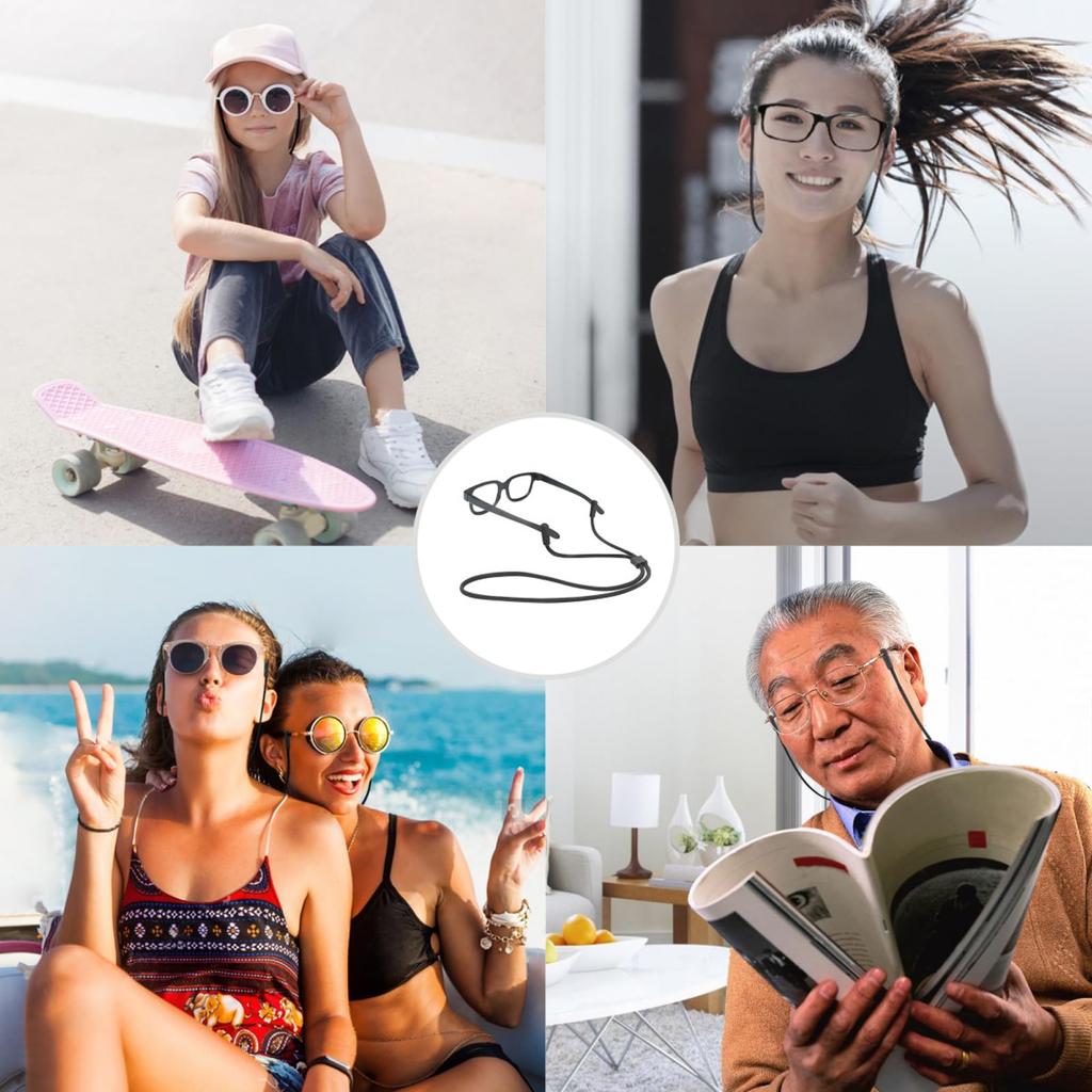 Yinnhom 70cm Okulary Zapobiegają Pozostawianiu Okularów lub Regulowany Sznurek na Szyję Okulary Przeciwsłoneczne Okulary Okularowe Akcesorium do i do Wewnątrz