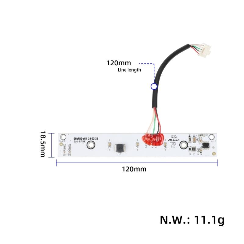 Electric Scooter Replacement Front Light Board Universal 5/6Pin Scooter Front Light Panel Easy Installation
