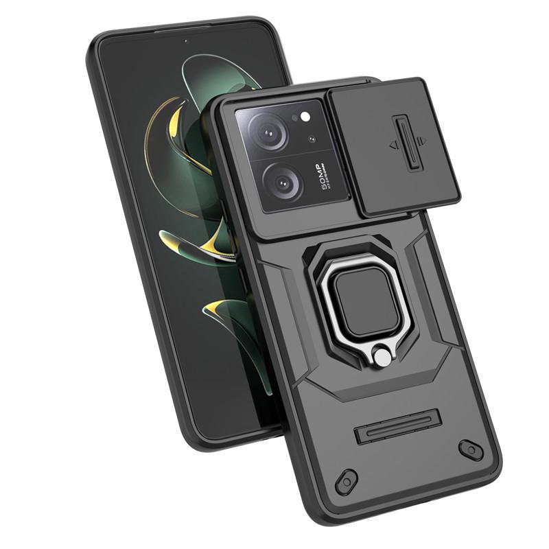 For Xiaomi 13T Pro 5G Case Slide Camera Phone Case Xiaomi 13T Pro 5G Luxury Armor PC Shockproof Silicone Protecctive Back Cover