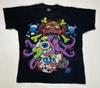 VINTAGE Momike Art Monsters Graphic T-shirt Men Large Black Short Sleeve 90s