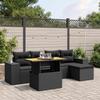 VidaXL Garden Lounge Set with Cushions 6 Pcs, Patio Sofas, Patio Furniture Set, Outdoor Furniture, Black 3272609
