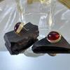 Gold Plated Retro Ruby Oval Earrings - Elegant Daily & Gift-Worthy Design