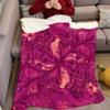 Magenta Swirl Flannel Blanket Warm Soft Halloween Christmas Couch Warm Cozy Decorative Decor Gift for All Season