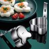 2pcs Stainless Steel Egg Poacher with Hook Poached Egg Mold Kitchen Gadgets Boiled Egg Mold  Hotpot