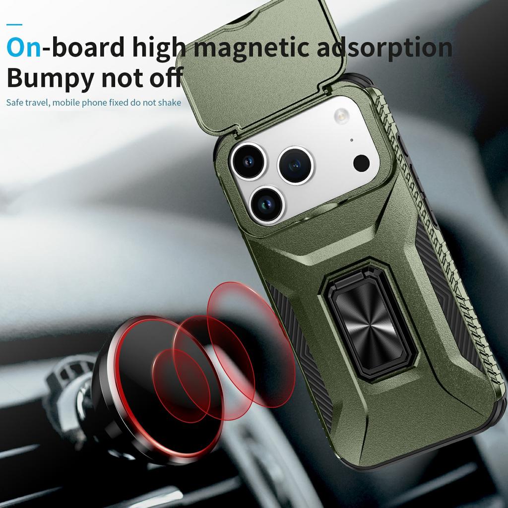 For iPhone 17 Pro Case Camshield Kickstand TPU + PC Anti-Slip Phone Cover
