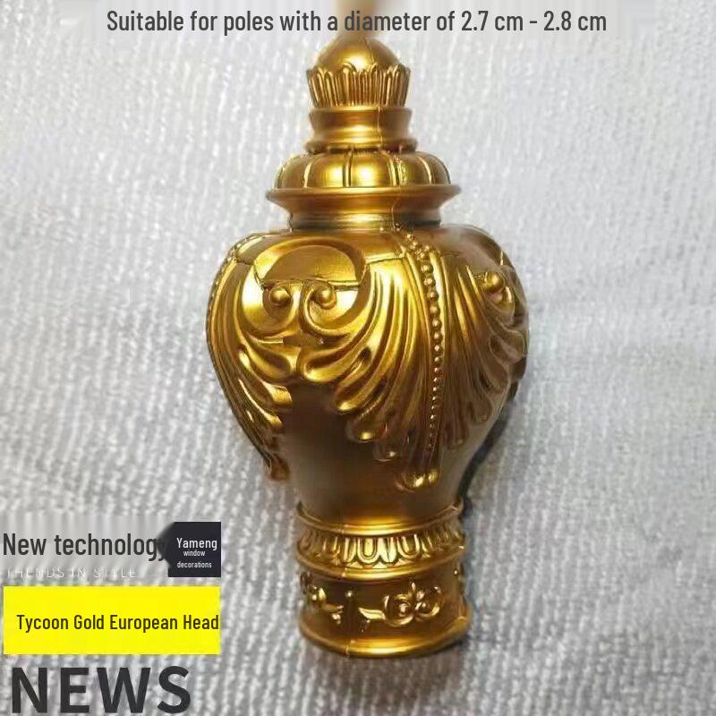 Romersk Stång Lyxig Dekorativ Ändknopp Gardiner Stoppare Tillbehör