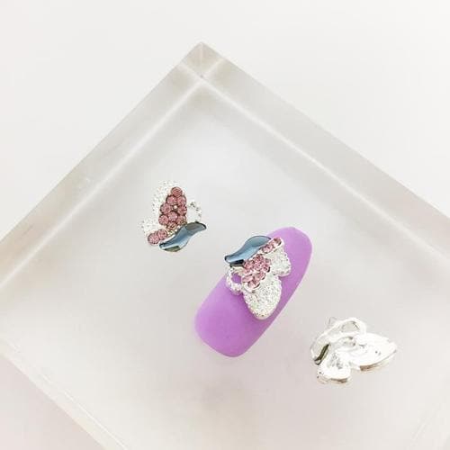 

P184 Nail Parts Butterfly Waltz 1 Piece Cubic Metal Art (S8499584)
