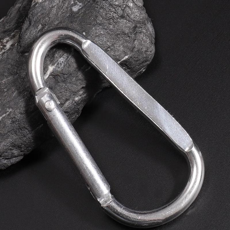 Miflame D-Shaped Flattened Spring Carabiner Set