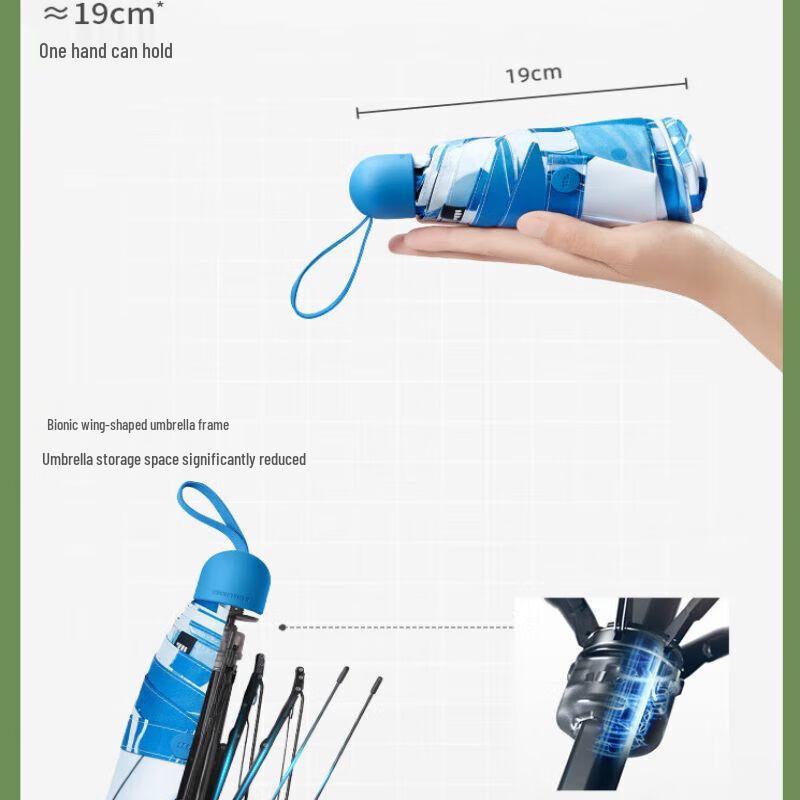 Beneath the Banana Ultra-Compact Five-Fold Automatic UV Protection Umbrella