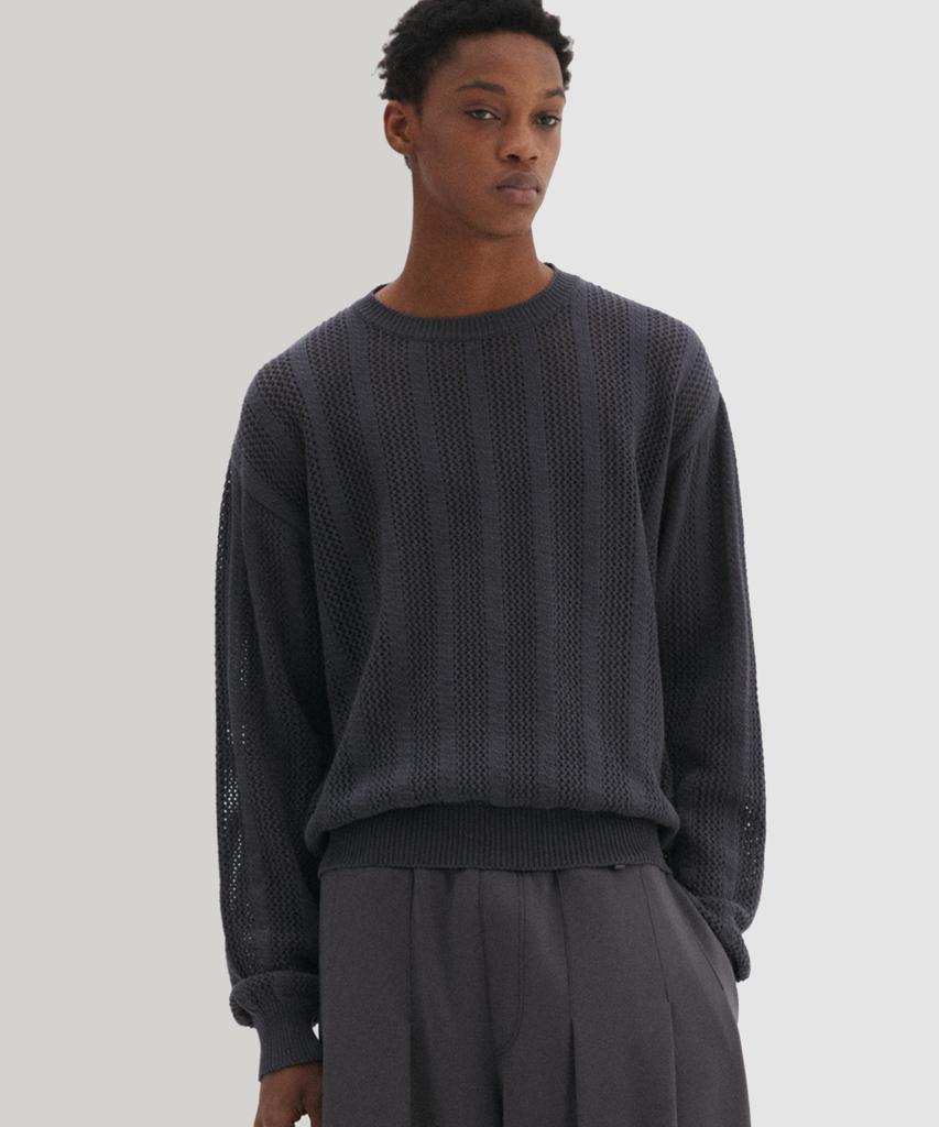 DNSR Meshed Crop Knit Charcoal