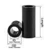 Black Nylon ABS Round Hollow Standoff Non-Threaded Hollowed Spacer M3 M4 M5 M6 M8 Washer PCB Board Screw Length 2mm~50mm