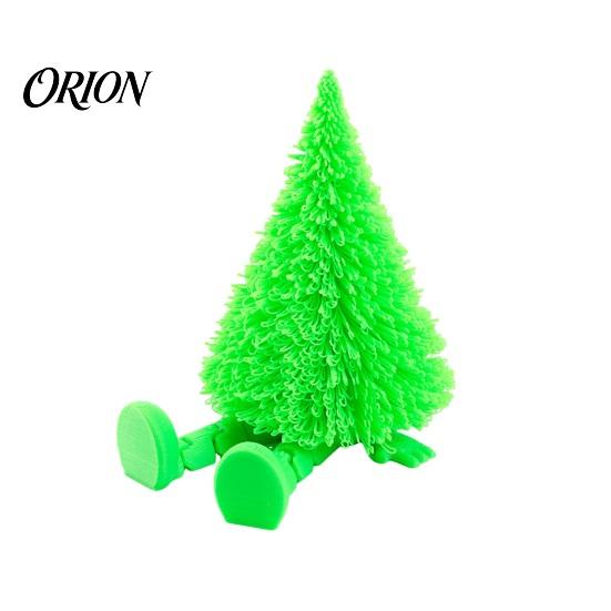 Colorful Festive Home Decor Christmas Tree Figure, Flexible Movable Joints 3D Printed Decorative Figurine for Ornament, Creative Atmosphere