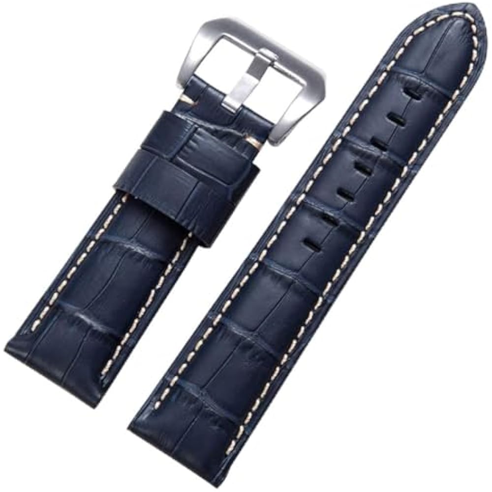 

[SEUER\ Jishi] Watch Band 26mm 24mm 22mm Leather Band Waterproof Sweatproof Croco Embossed Crocod...