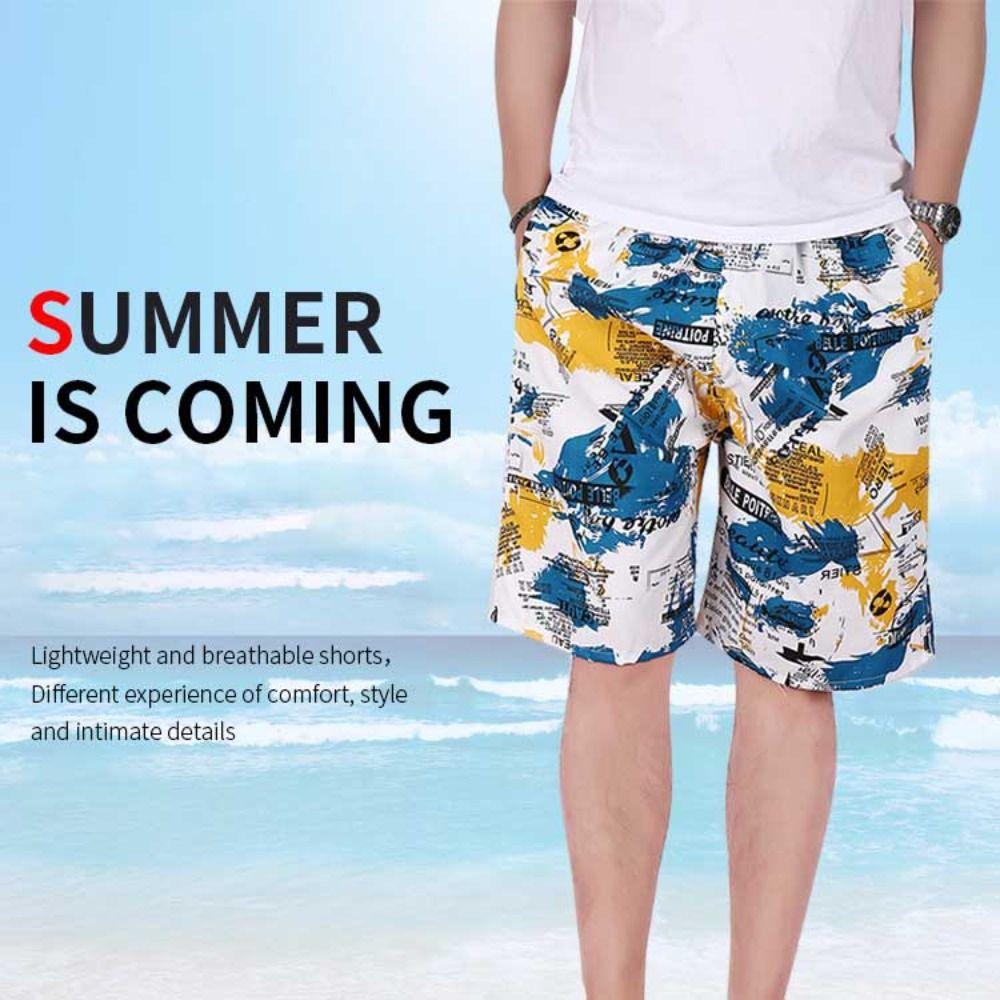 Men Swimming Shorts Trunks Summer Print Surf Shorts New Quick Dry Beach Shorts