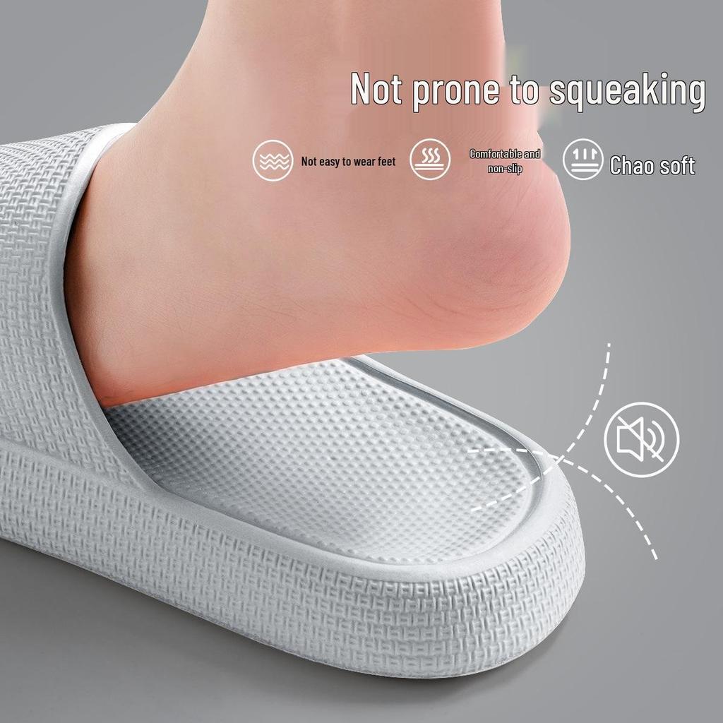Jie Liya Small Grid Women's and Men's Non-slip EVA Slippers - Summer 2025 Collection for Indoor Comfort and Fresh Feet.