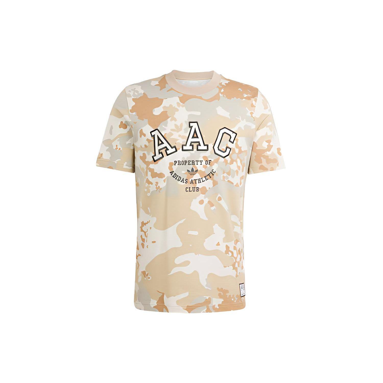 

Adidas Футболка Originals Aac Camo с камуфляжным принтом и коротким рукавом, с круглым вырезом, мужская футболка, цвет Prairie-Brown IR9473 XS